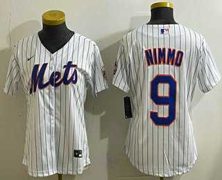 Womens Chicago Cubs #9 Miguel Amaya White Limited Jersey->mlb womens jerseys->MLB Jersey