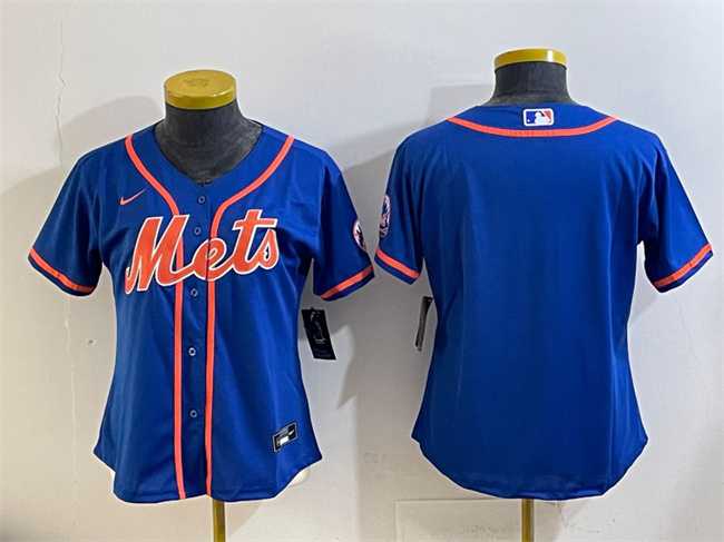 Womens New York Mets Blank Royal Cool Base Stitched Baseball Jersey(Run Small)->mlb womens jerseys->MLB Jersey