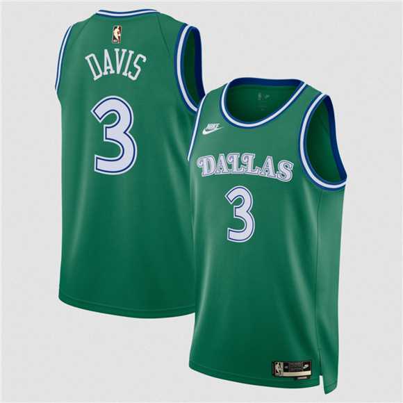 Mens Dallas Mavericks #3 Anthony Davis Green 2025 Classic Edition Stitched Jersey Dzhi->dallas mavericks->NBA Jersey