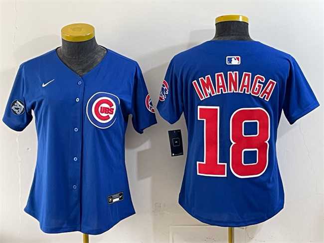 Womens Chicago Cubs #18 Shota Imanaga Royal Ryne Sandberg Tribute Vapor Limited V2 Stitched Jersey->mlb womens jerseys->MLB Jersey