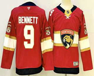 Youth Florida Panthers #9 Sam Bennett Red Authentic Jersey->nhl youth jerseys->NHL Jersey