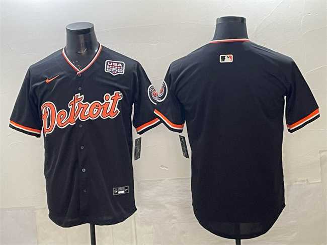 Mens Detroit Tigers Blank Navy 2026 Alternate USA 250 Patch Vapor Premier Limited Stitched Jersey Dzhi->detroit tigers->MLB Jersey