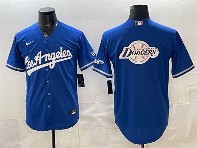 Mens Los Angeles Dodgers Team Big Logo Royal Alternate Stadium Stitched Jerseys Dzhi->los angeles dodgers->MLB Jersey