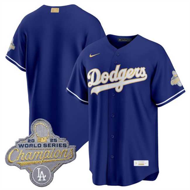 Mens Los Angeles Dodgers Blank Royal 2026 Alternate Gold Collection Stadium Stitched Jersey Dzhi->los angeles dodgers->MLB Jersey