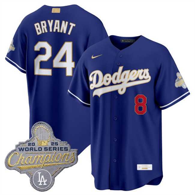 Mens Los Angeles Dodgers #24 Kobe Bryant Royal 2026 Alternate Gold Collection Stadium Stitched Jersey Dzhi->los angeles dodgers->MLB Jersey