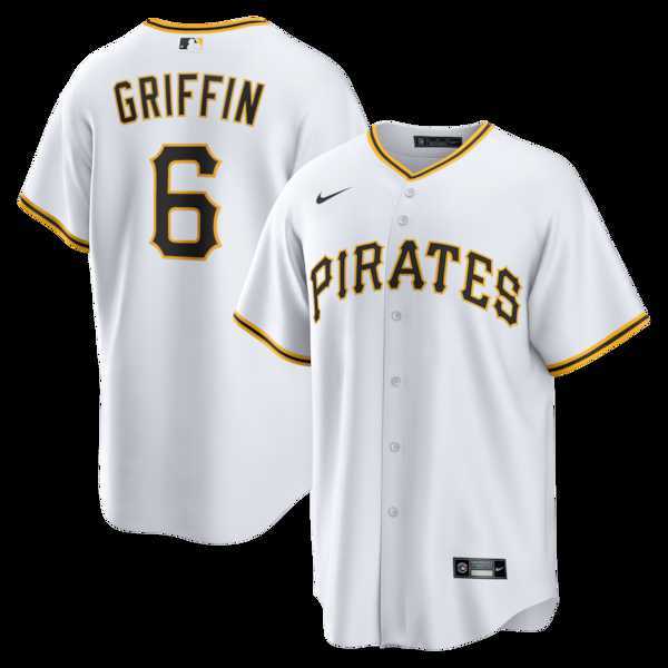 Men%27s Pittsburgh Pirates #6 Konnor Griffin Nike White Home Replica Jersey Dzhi->san francisco giants->MLB Jersey
