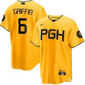 Men%27s Pittsburgh Pirates #6 Konnor Griffin Yellow City Connect Limited NIKE Jersey Dzhi->san francisco giants->MLB Jersey