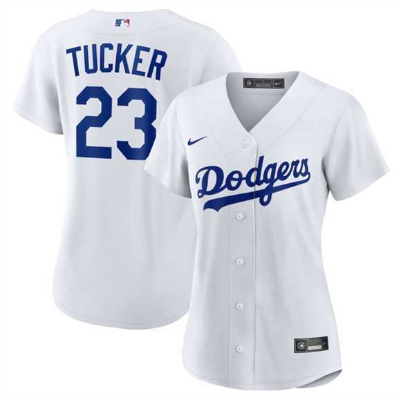 Women%27s Los Angeles Dodgers #23 Kyle Tucker White Cool Base Stitched Jersey Dzhi->mlb womens jerseys->MLB Jersey