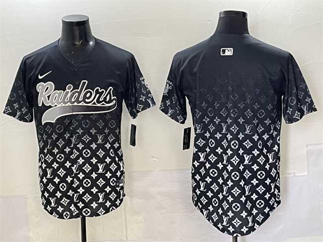 Men%27s Las Vegas Raiders Blank Black Limited Stitched Baseball Jersey->las vegas raiders->NFL Jersey