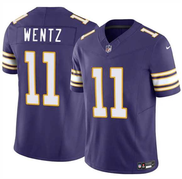 Men%27s Minnesota Vikings #11 Carson Wentz Purple 2025 F.U.S.E. Throwback Vapor Untouchable Limited Stitched Jersey Dzhi->new orleans saints->NFL Jersey