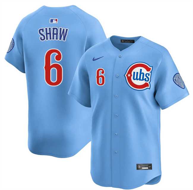 Mens Chicago Cubs #6 Matt Shaw Blue 2024-25 2nd Alternate Limited Stitched Jersey Dzhi->chicago cubs->MLB Jersey