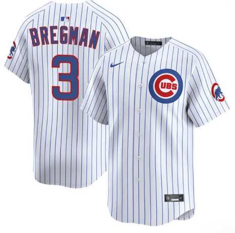 Mens Chicago Cubs #3 Alex Bregman White 2026 Home Limited Stitched Jersey Dzhi->chicago cubs->MLB Jersey