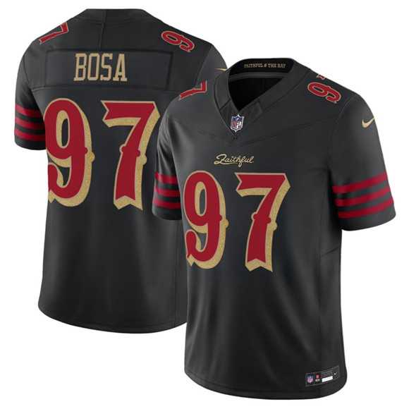 Mens San Francisco 49ers #97 Nick Bosa Black 2025 F.U.S.E. Rivalries Vapor Limited Stitched Jersey Dzhi->san francisco 49ers->NFL Jersey