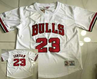 Mens Chicago Bulls #23 Michael Jordan White Short Sleeved AU Throwback  Baseball Jersey->chicago bulls->NBA Jersey