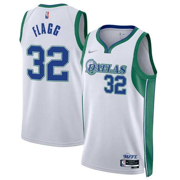 Mens Dallas Mavericks #32 Cooper Flagg White 2025 Draft City Edition Stitched Jersey Dzhi->dallas mavericks->NBA Jersey