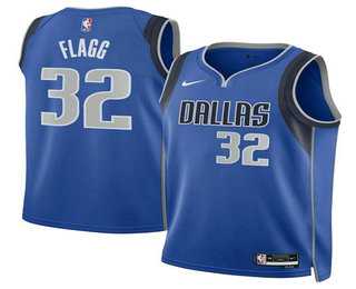 Mens Dallas Mavericks #32 Cooper Flagg Blue Sponsor Swingman Stitched Jersey Dzhi->dallas mavericks->NBA Jersey