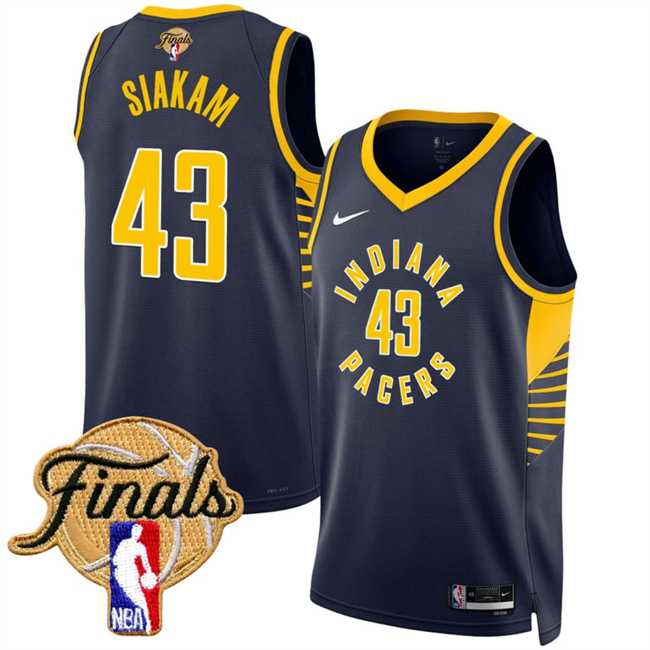 Mens Indiana Pacers #43 Pascal Siakam Navy 2025 Finals Icon Edition Stitched Jersey Dzhi->indiana pacers->NBA Jersey
