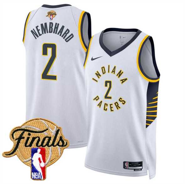 Mens Indiana Pacers #2 Andrew Nembhard White 2025 Finals Association Edition Stitched Jersey Dzhi->indiana pacers->NBA Jersey