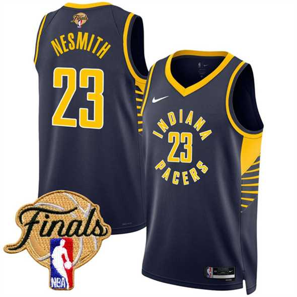 Mens Indiana Pacers #23 Aaron Nesmith Navy 2025 Finals Icon Edition Stitched Jersey Dzhi->indiana pacers->NBA Jersey