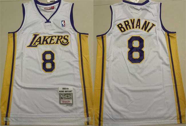 Men%27s Los Angeles Lakers #8 Kobe Bryant Yellow Throwback Stitched Basketball Jersey->indiana pacers->NBA Jersey