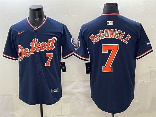 Men%27s Detroit Tigers #7 Kevin McGonigle Navy 2026 Alternate Vapor Premier Limited Stitched Jersey->chicago cubs->MLB Jersey