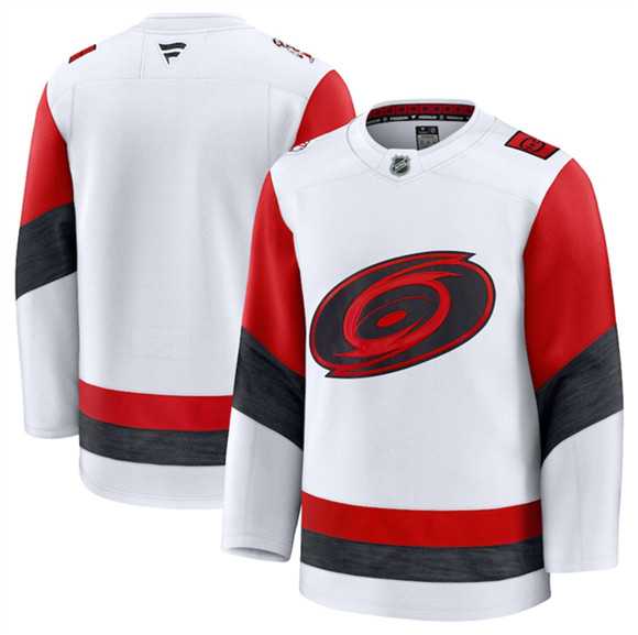 Men%27s Carolina Hurricanes Blank White 2025 Away Stitched Hockey Jersey->carolina hurricanes->NHL Jersey