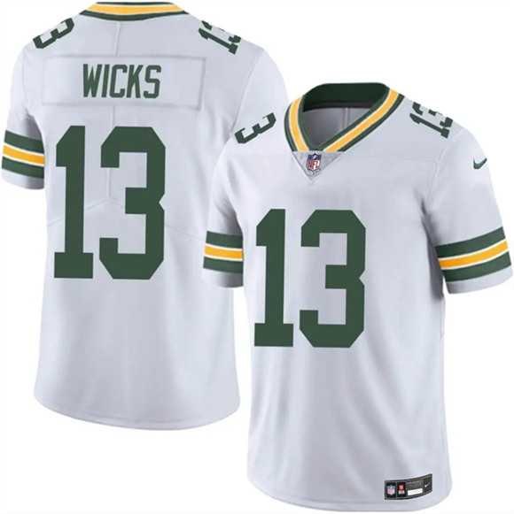 Men & Women & Youth Green Bay Packers #13 Dontayvion Wicks White 2025 Vapor Untouchable Limited Stitched Jersey->philadelphia eagles->NFL Jersey