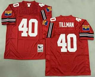 Men%27s Arizona Cardinals #40 Pat Tillman Red Throwback Jersey->atlanta falcons->NFL Jersey