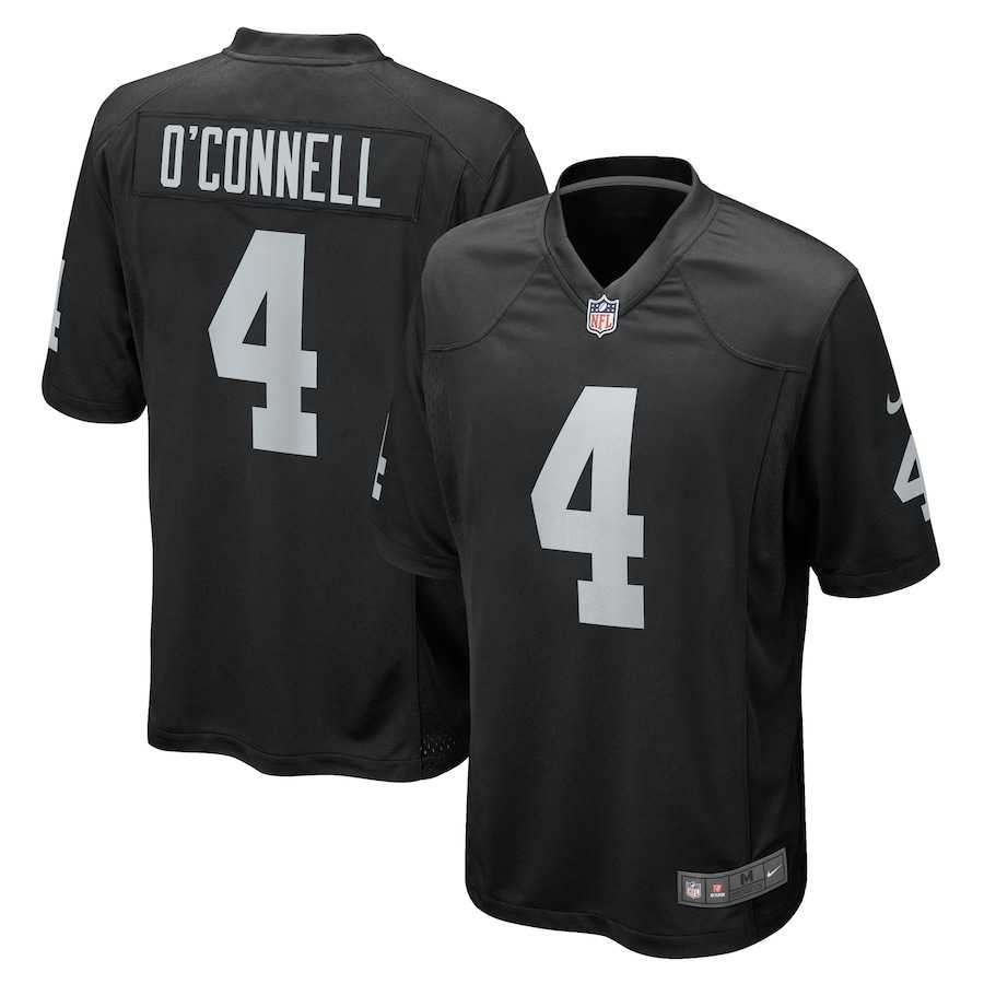 Men & Women & Youth Las Vegas Raiders #4 Aidan OConnell Nike Black Game Jersey->las vegas raiders->NFL Jersey