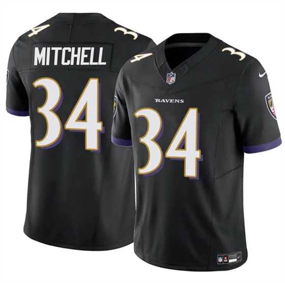 Men & Women & Youth Baltimore Ravens #34 Keaton Mitchell Black 2025 F.U.S.E. Vapor Limited Jersey->baltimore ravens->NFL Jersey