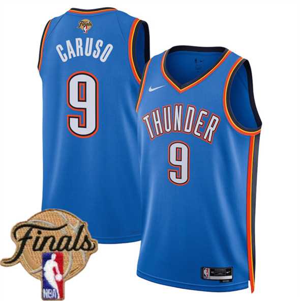 Mens Oklahoma City Thunder #9 Alex Caruso Blue 2025 Icon Edition Stitched Jersey Dzhi->oklahoma city thunder->NBA Jersey