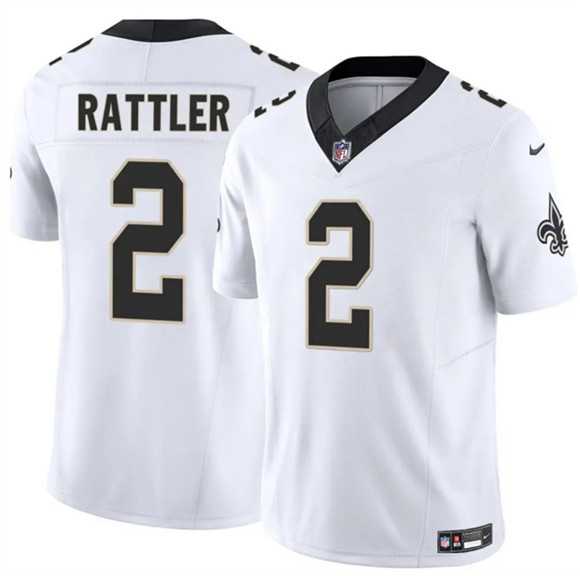 Men & Women & Youth New Orleans Saints #2 Spencer Rattler White 2025 F.U.S.E Vapor Limited Stitched Jersey->new york jets->NFL Jersey