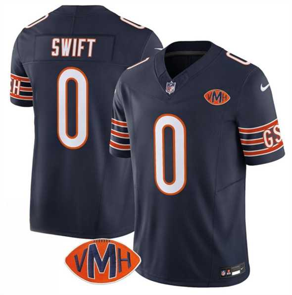 Men & Women & Youth Chicago Bears #0 DAndre Swift Navy 2025 F.U.S.E. With VMH Patch Vapor Untouchable Limited Stitched Jersey->chicago bears->NFL Jersey