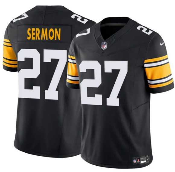 Men & Women & Youth Pittsburgh Steelers #27 Trey Sermon Black 2025 F.U.S.E. Alternate Vapor Untouchable Limited Stitched Jersey->pittsburgh steelers->NFL Jersey