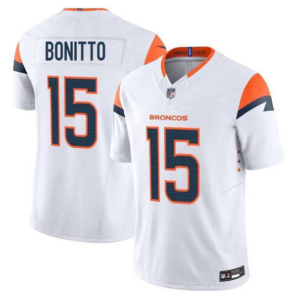 Men & Women & Youth Denver Broncos #15 Nik Bonitto White F.U.S.E. Vapor Limited Stitched Jersey->cleveland browns->NFL Jersey