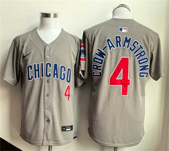 Men%27s Chicago Cubs #4 Pete Crow-Armstrong Gray Limited Stitched Jersey->baltimore orioles->MLB Jersey