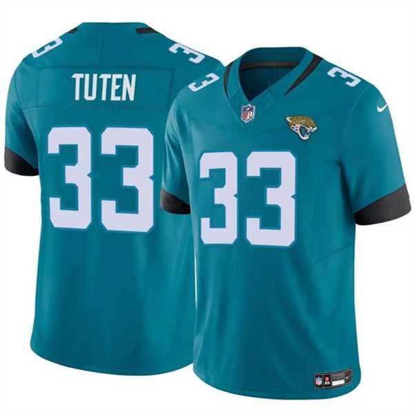 Men & Women & Youth Jacksonville Jaguars #33 Bhayshul Tuten Teal 2024 Vapor Untouchable Limited Stitched Jersey->jacksonville jaguars->NFL Jersey