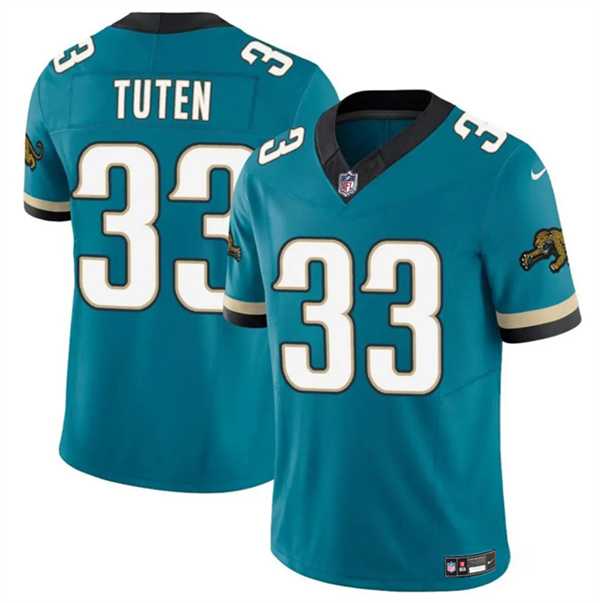Men & Women & Youth Jacksonville Jaguars #33 Bhayshul Tuten Teal 2024 F.U.S.E. Prowler Throwback Vapor Limited Stitched Jersey->jacksonville jaguars->NFL Jersey