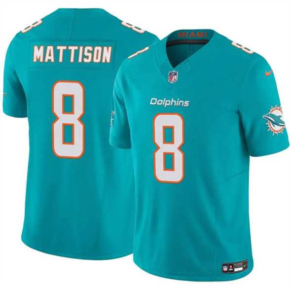 Men & Women & Youth Miami Dolphins #8 Alexander Mattison Aqua 2025 F.U.S.E. Vapor Limited Stitched Jersey->miami dolphins->NFL Jersey