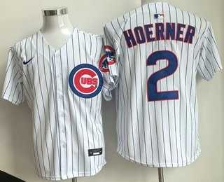 Men%27s Chicago Cubs #2 Nico Hoerner White Limited Cool Base Jersey->baltimore orioles->MLB Jersey