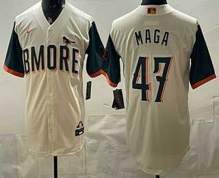 Mens Baltimore Orioles #47 MAGA Cream 2026 City Connect Stadium Jersey->baltimore orioles->MLB Jersey