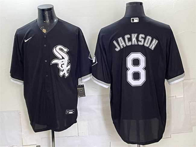 Men%27s Chicago White Sox #8 Bo Jackson Black Stitched Jersey->chicago cubs->MLB Jersey