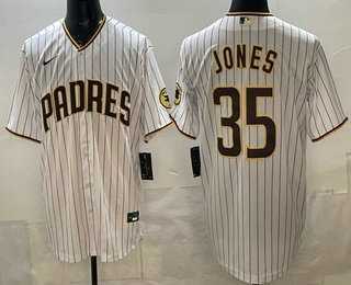 Men%27s San Diego Padres #35 Randy Jones White Cool Base Jersey->toronto blue jays->MLB Jersey