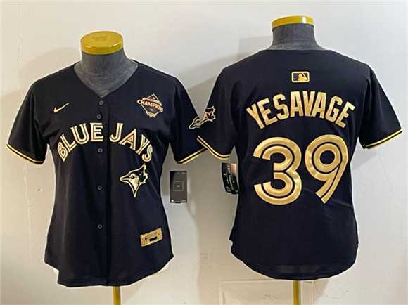 Youth Toronto Blue Jays #39 Trey Yesavage Black Gold 2025 American League Champions Limited Stitched Jersey Dzhi->mlb youth jerseys->MLB Jersey
