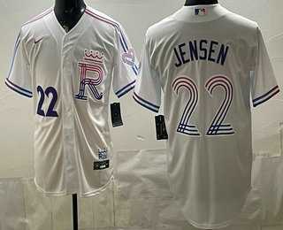 Mens Kansas City Royals #22 Carter Jensen White 2026 City Connect Stadium Jersey->kansas city royals->MLB Jersey