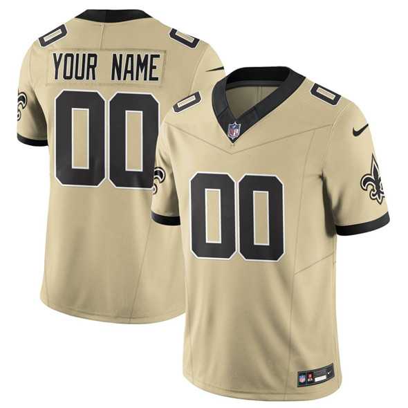 Men%27s New Orleans Saints Active Player Custom Gold 2025 F.U.S.E. Alternate Vapor Limited Football Stitched Jersey->customized mlb jersey->Custom Jersey