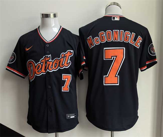 Mens Detroit Tigers #7 Kevin McGonigle Black 2026 Alternate Vapor Premier Limited Stitched Jersey->detroit tigers->MLB Jersey
