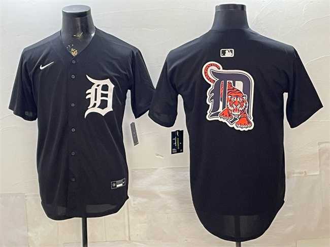 Mens Detroit Tigers Team Big Logo Limited Stitched Jersey->detroit tigers->MLB Jersey