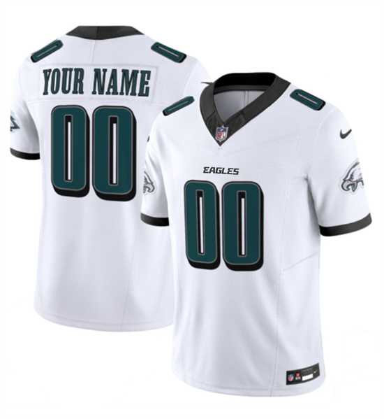 Men%27s Philadelphia Eagles Active Player Custom White 2024 New F.U.S.E. Vapor Untouchable Limited Football Stitched Jersey->customized nfl jersey->Custom Jersey