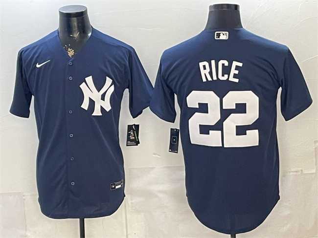 Mens New York Yankees #22 Ben Rice Navy Stitched Jersey->new york yankees->MLB Jersey